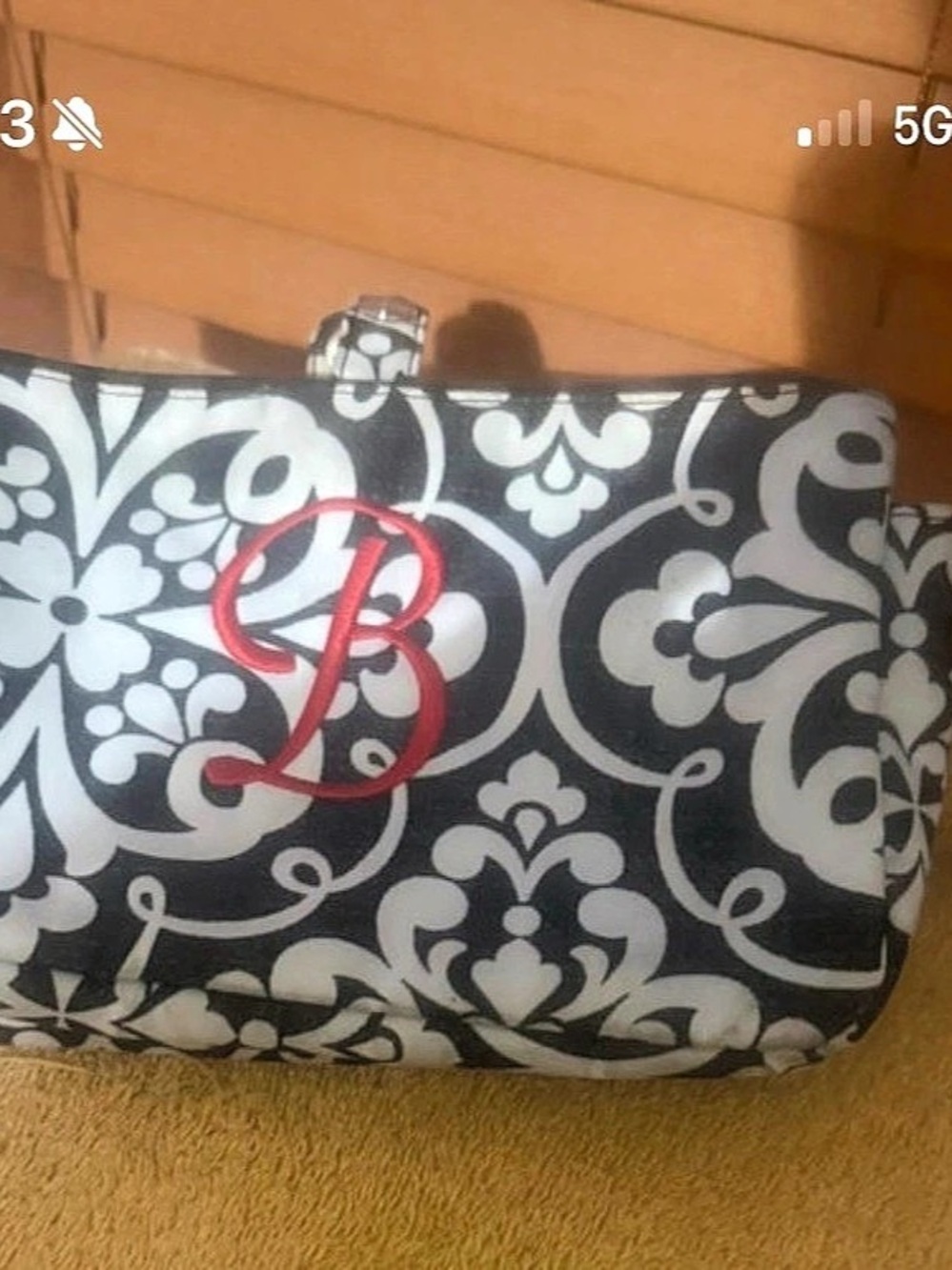 Thirty-One Gifts Make Up Bag Black & White